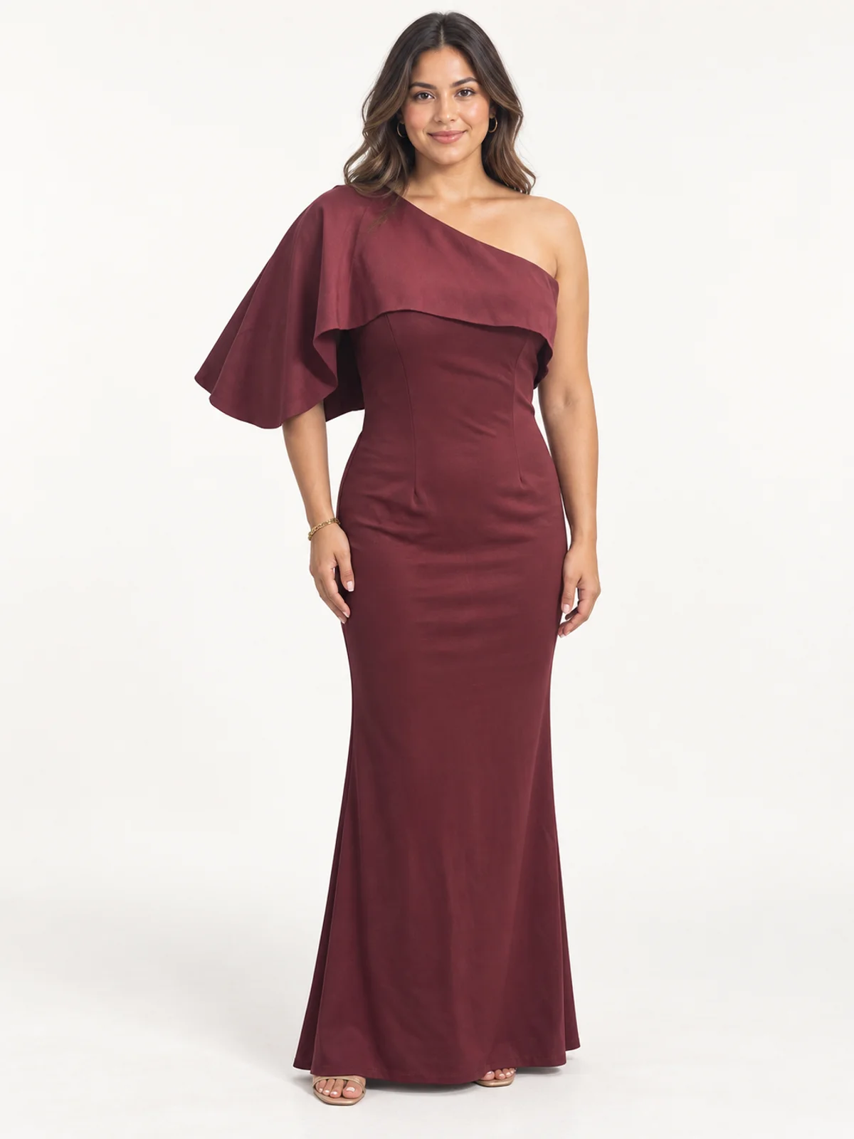 Vestido en renta: #193 Vestido princesa vino borgoña frente