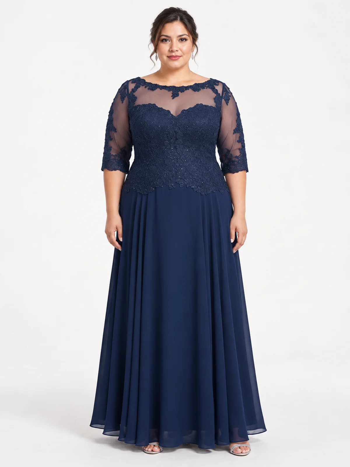Vestido en renta: #227 Vestido drapeado de gala negro noche frente